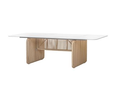 Rectangular Sintered stone garden table MAUI Artie