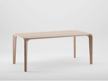 Tavolo da pranzo rettangolare in legno massello FLOW Artisan