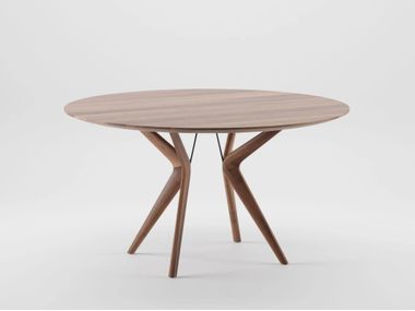 Round wooden table LAKRI Artisan