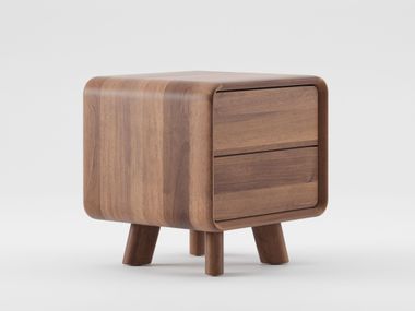 Comodino in legno massello con cassetti NEVA Artisan