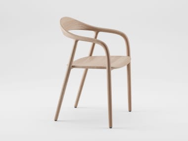 Sedia in legno massello con braccioli NEVA Artisan