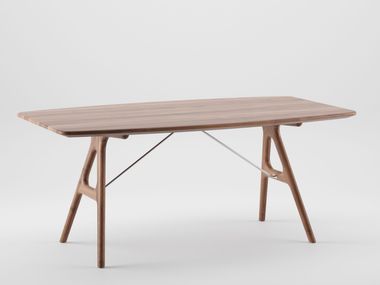 Rectangular solid wood dining table TESA Artisan