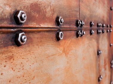 3D Wall Cladding with metal effect BOLTS Artstone Panel Systems