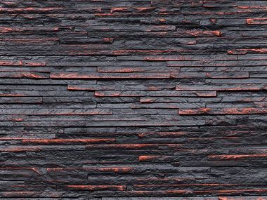 Indoor/outdoor glass-fibre 3D Wall Cladding with stone effect JAKARTA Artstone Panel Systems