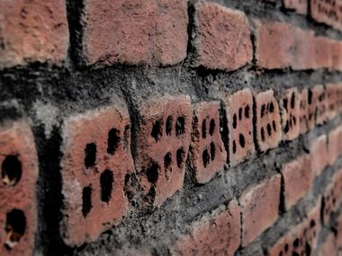 Indoor/outdoor glass-fibre 3D Wall Panel with brick effect LADRILLO PERFORADO Artstone Panel Systems