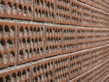 Glass-fibre 3D Wall Cladding with brick effect PERFORADO XXI Artstone Panel Systems