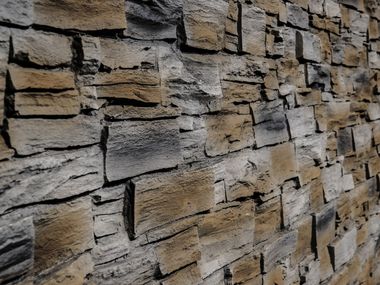 Indoor/outdoor glass-fibre 3D Wall Panel with stone effect PIZARRA Artstone Panel Systems