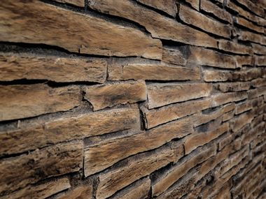 Indoor/outdoor glass-fibre 3D Wall Panel with stone effect PRENAICA Artstone Panel Systems