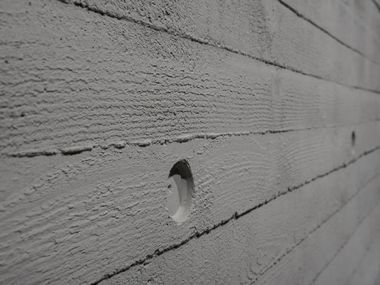 Glass-fibre 3D Wall Cladding with concrete effect T-ROD PLATE Artstone Panel Systems