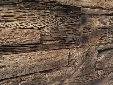 Glass-fibre 3D Wall Cladding with wood effect TIMBER Artstone Panel Systems