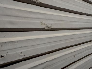 Glass-fibre 3D Wall Cladding with concrete effect TRAPE Artstone Panel Systems