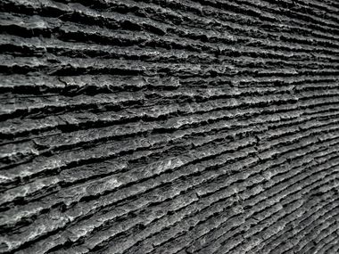 Indoor/outdoor glass-fibre 3D Wall Panel with stone effect ZANZIBAR Artstone Panel Systems