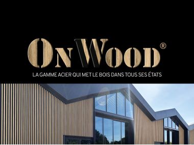 Bardage Acier imitation Bois avec revêtement avec laquage sélectif  ONWOOD Ateliers 3S