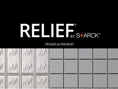 Bardage en relief, évolutif en tôle d'acier avec éléments connectables RELIEF Ateliers 3S