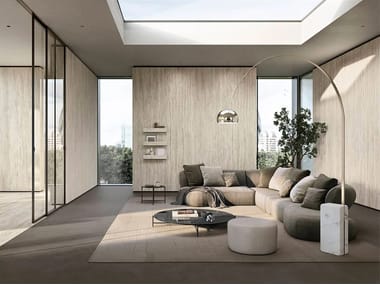 Atlas Plan, TRAVERTINO ROMANO SILVER Rivestimento in gres porcellanato effetto marmo