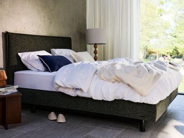 Cama de tecido com cabeça estofada ORIGINAL Auping