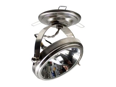 Faretto orientabile in ottone a soffitto con morsetto CENTONZE ROSAS WITH SPRINGS Authentage Lighting