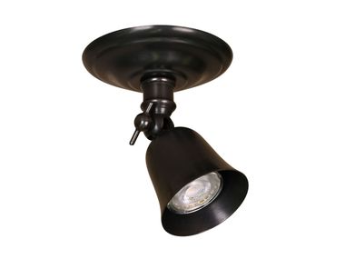 Faretto orientabile a LED in ottone a soffitto FLEURE ROSAS WITH SPRINGS Authentage Lighting