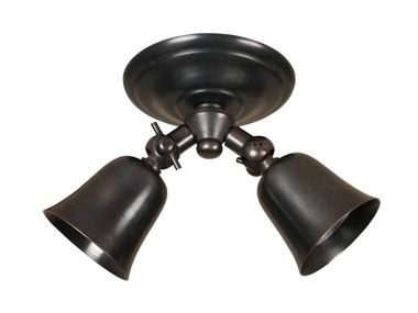Faretto orientabile a LED in ottone FLEURE TWIN ROSAS WITH SPRINGS Authentage Lighting