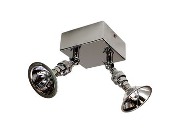 Faretto multiplo orientabile in ottone MARRON ON SQUARE BASE MEDIUM Authentage Lighting