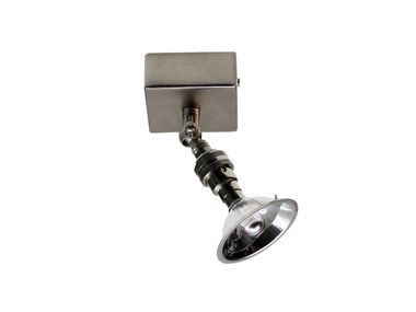 Faretto orientabile in ottone MARRON ON SQUARE BASE Authentage Lighting