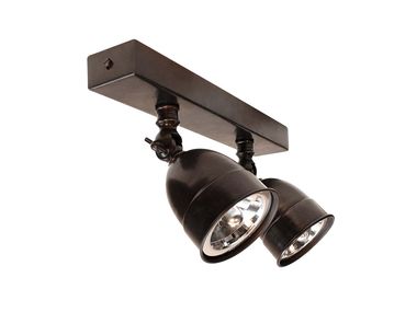 Faretto orientabile a LED multiplo in ottone POIRE ON PROFILE Authentage Lighting