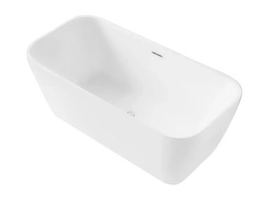 Rectangular freestanding ceramic bathtub PISA Axa