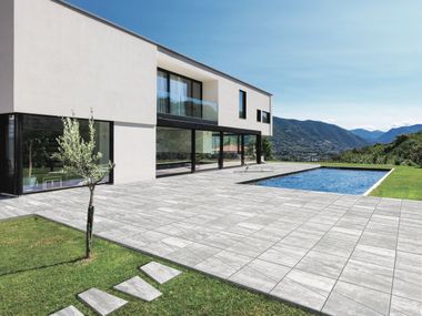 Reconstructed stone outdoor floor tiles D-VISION BAGATTINI