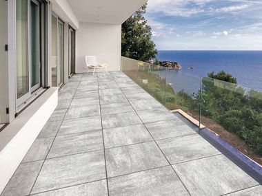 Reconstructed stone outdoor floor tiles MEGA 40X40 BAGATTINI