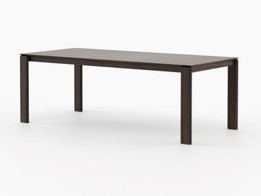 Extending rectangular wooden dining table BAIONA Laskasas