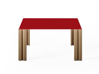 Low square table in cellulose and sheet metal INBALLO BALERI ITALIA