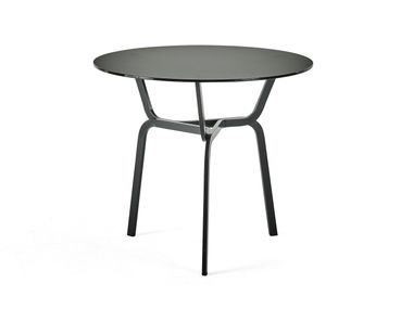 Round table in glass and aluminum ROOTS BALERI ITALIA