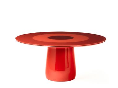 Round dining table with crystal top ROUNDEL BALERI ITALIA
