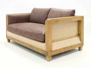 2 seater leather sofa BAMBOU ESSENCE Crearte Collections