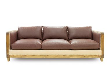 3 seater leather sofa BAMBOU ESSENCE Crearte Collections
