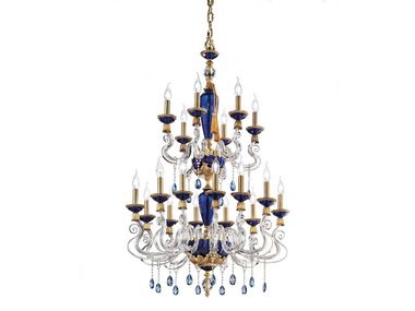 Chandelier with Swarovski® Crystals BAROCCO L12+6 Euroluce Lampadari