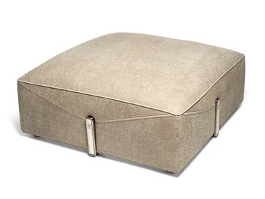 Square leather pouf BASTIAN Visionnaire