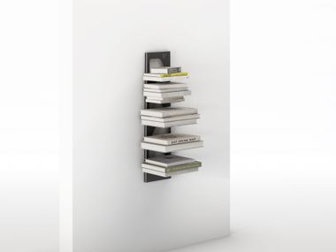 Floating open steel bookcase NEANDERTHAL BBB