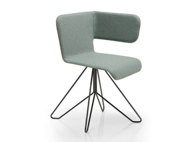 Sedia girevole in tessuto su base Clip in alluminio TWISS BBB