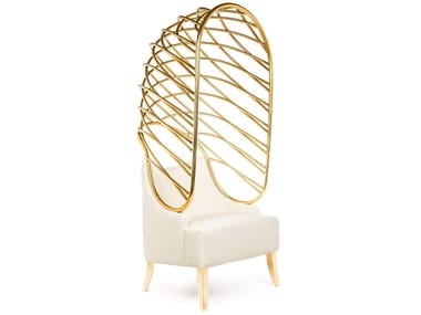 Poltrona in pelle con schienale alto BECOMES ME LIMITED EDITION Munna