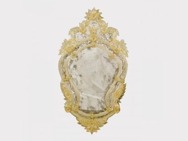 Specchio in vetro di Murano con cornice da parete BEL MARCHESE Sogni Di Cristallo