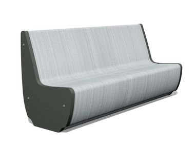 Recycled plastic bench with back ONTIGO 10 BENKERT BANKE