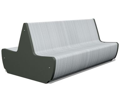 Recycled plastic double bench with back ONTIGO 10 BENKERT BANKE
