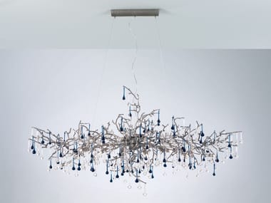 Lampada a sospensione alogena in bronzo BIJOUT OVAL LARGE Serip