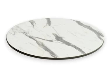 BISTROMANIA, CARRARE round Piano per tavoli rotondo in HPL