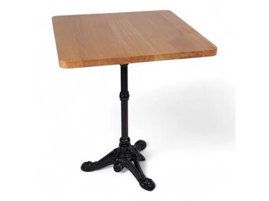 Square oak contract table FONTAINEBLEAU BISTROMANIA