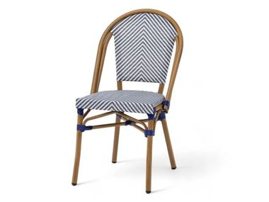 Stackable aluminium restaurant chair LAZARE BISTROMANIA