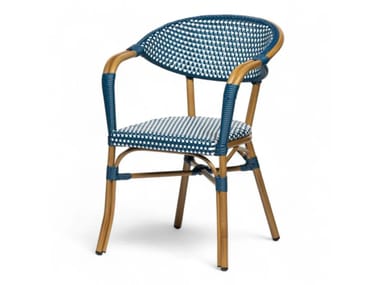 BISTROMANIA, MARCELO Sedia da ristorante impilabile con braccioli