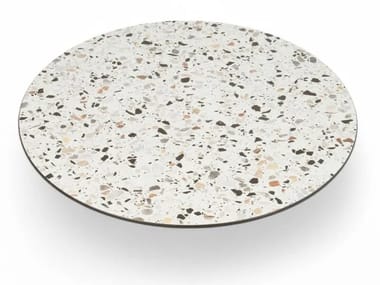 BISTROMANIA, TERRAZZO round Piano per tavoli rotondo in HPL