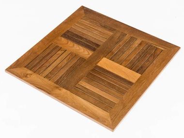 Square teak table top TUILERIES square BISTROMANIA